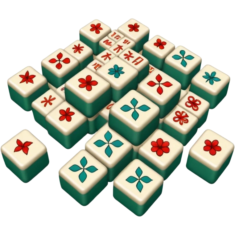mahjong set of tiles emoji