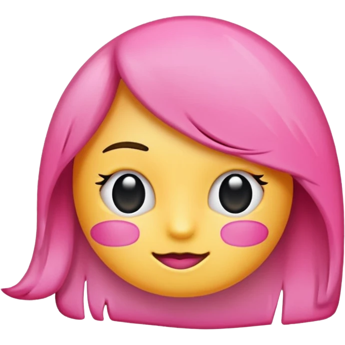 the phrase 'Something pink' in pink brushstroke style emoji look emoji
