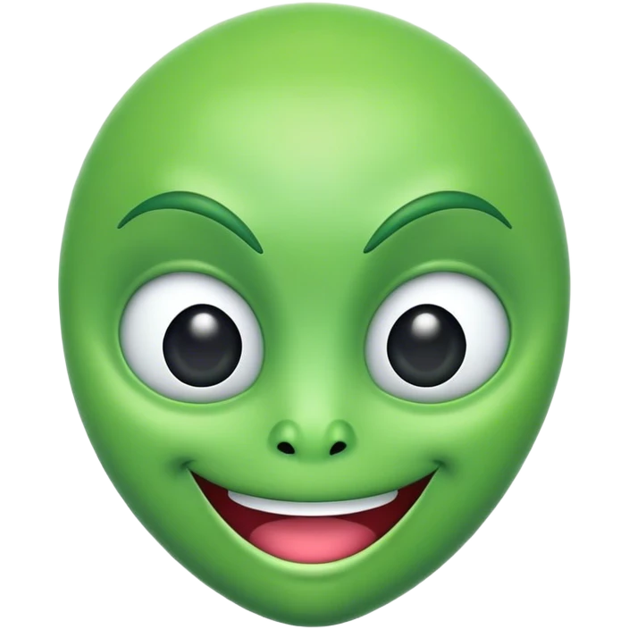 An alien emoji with a green-colored head emoji