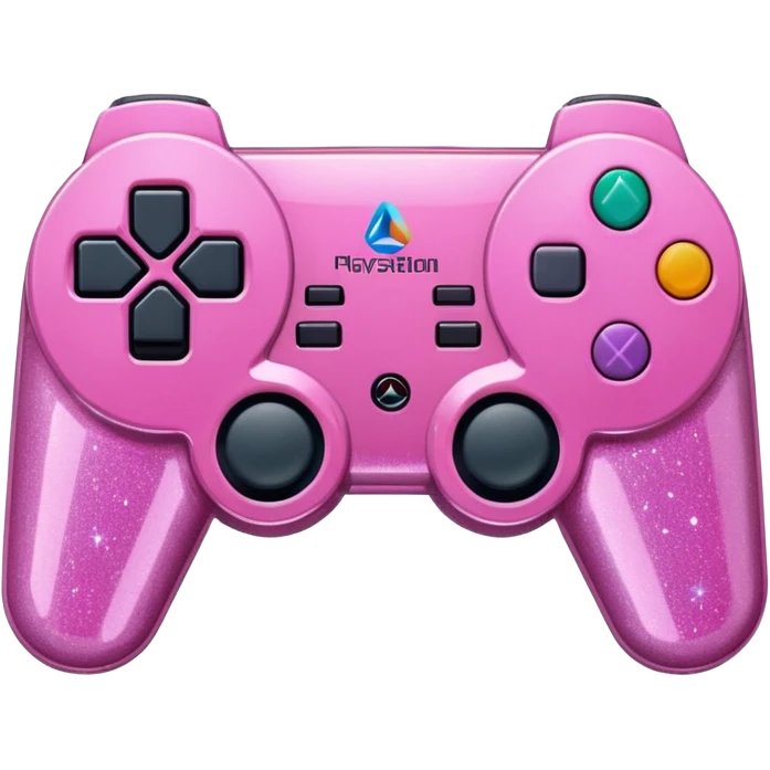 glittery pink 90s retro playstation console emoji