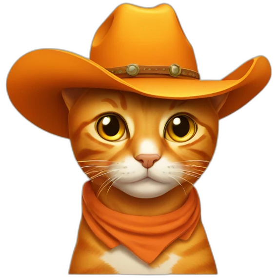 orange cats with cowboy hat emoji