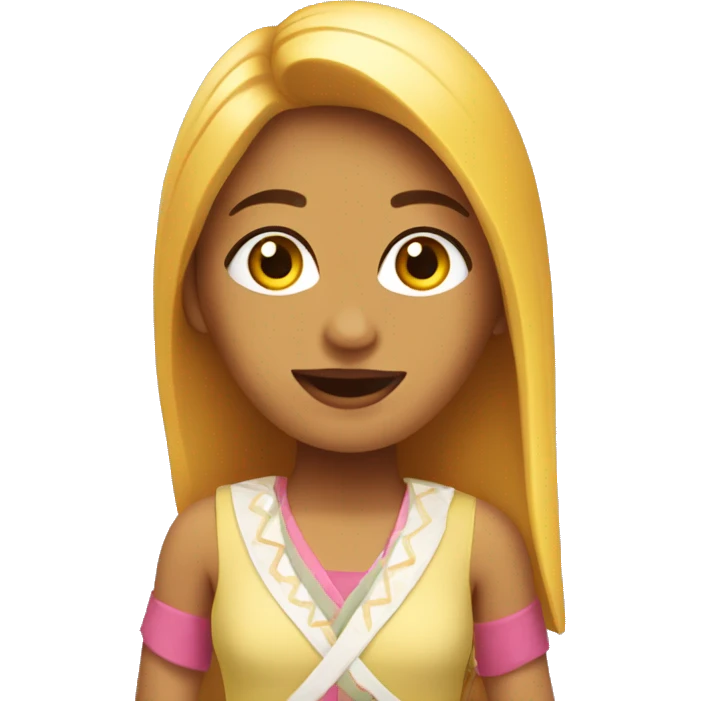 chica pelinegra con lente emoji