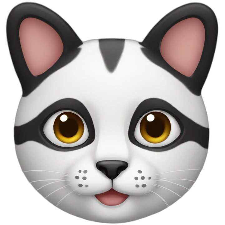 A cat with a panda face emoji