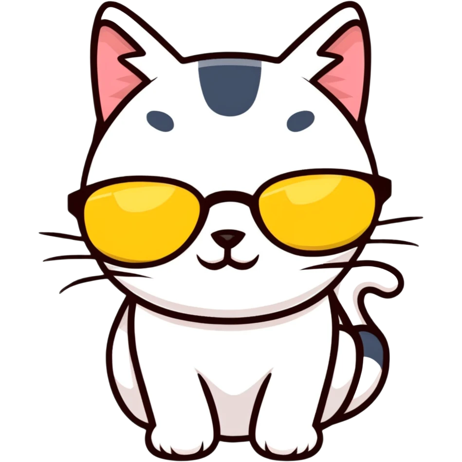 Cat with sunglasses emoji