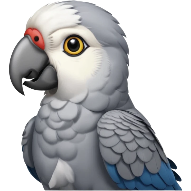 gray parrot  emoji