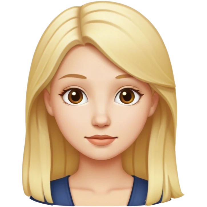 white girl with blonde hair emoji
