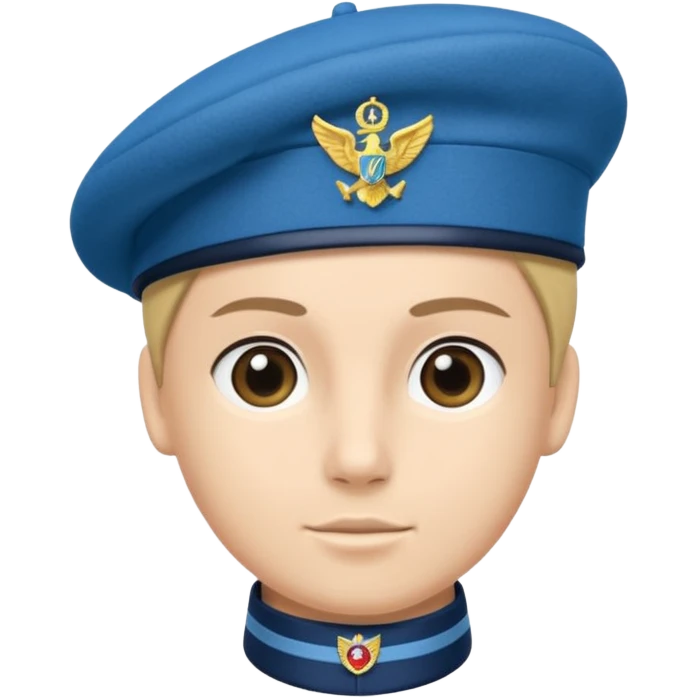 air cadet beret that’s blue and has the badge pin emoji