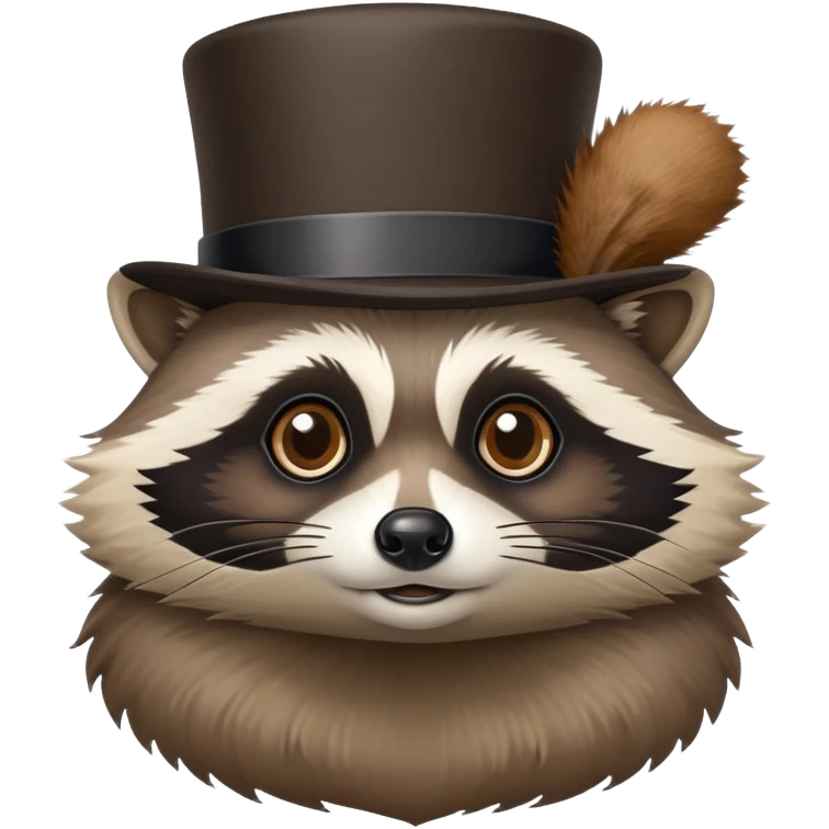 raccoon tipping top hat emoji