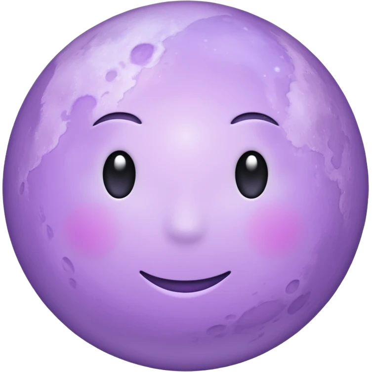 realistic Light purple moon emoji