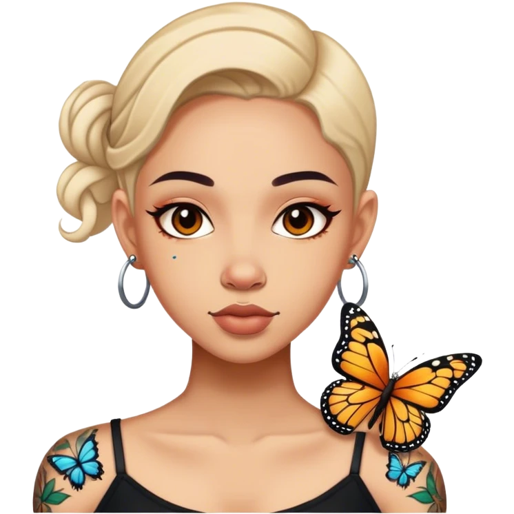A personalized form of a butterfly emoji