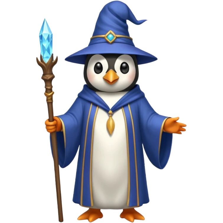 Penguin Wizard emoji