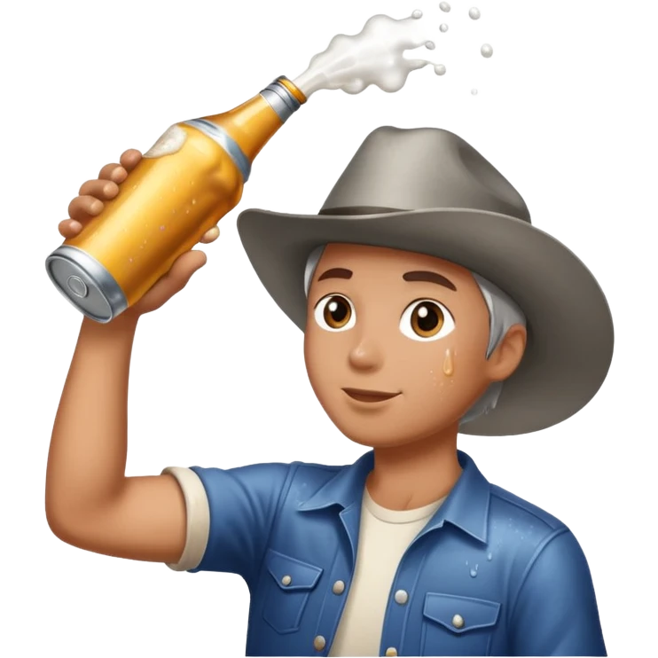 shotgunning a beer emoji