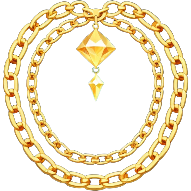 fantasy magic heavenly golden chains low poly emoji
