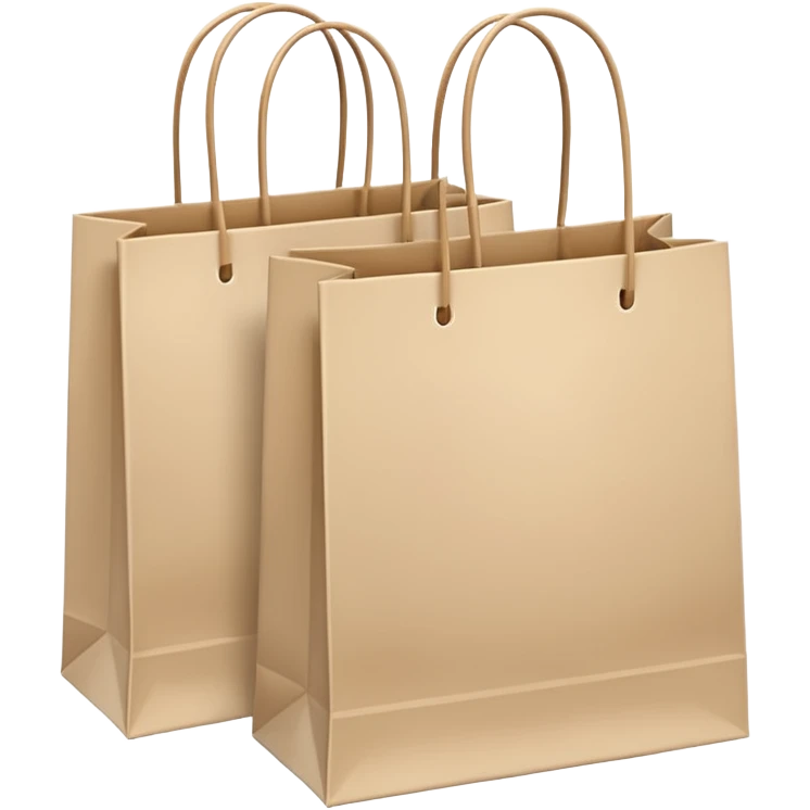 Light beige shopping bags emoji