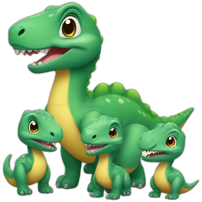 Baby dinosaur family emoji