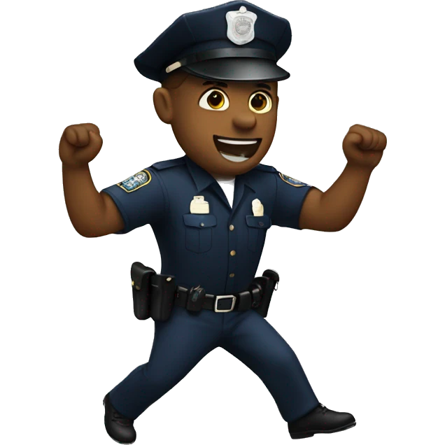 Cop dancing emoji