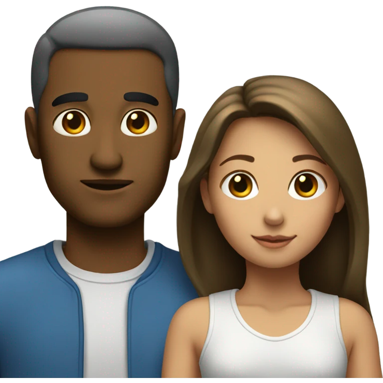 Girl next to man emoji