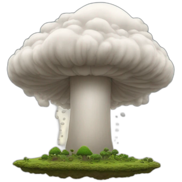 Mushroom cloud that spells 100 emoji