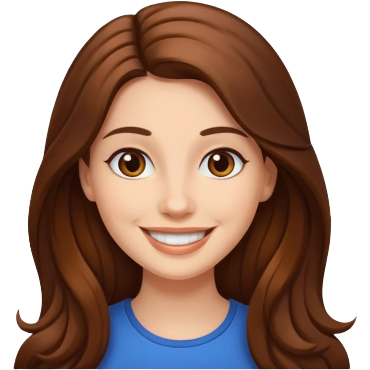 smiling woman with long hair emoji