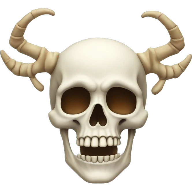 Skeleton with horns emoji