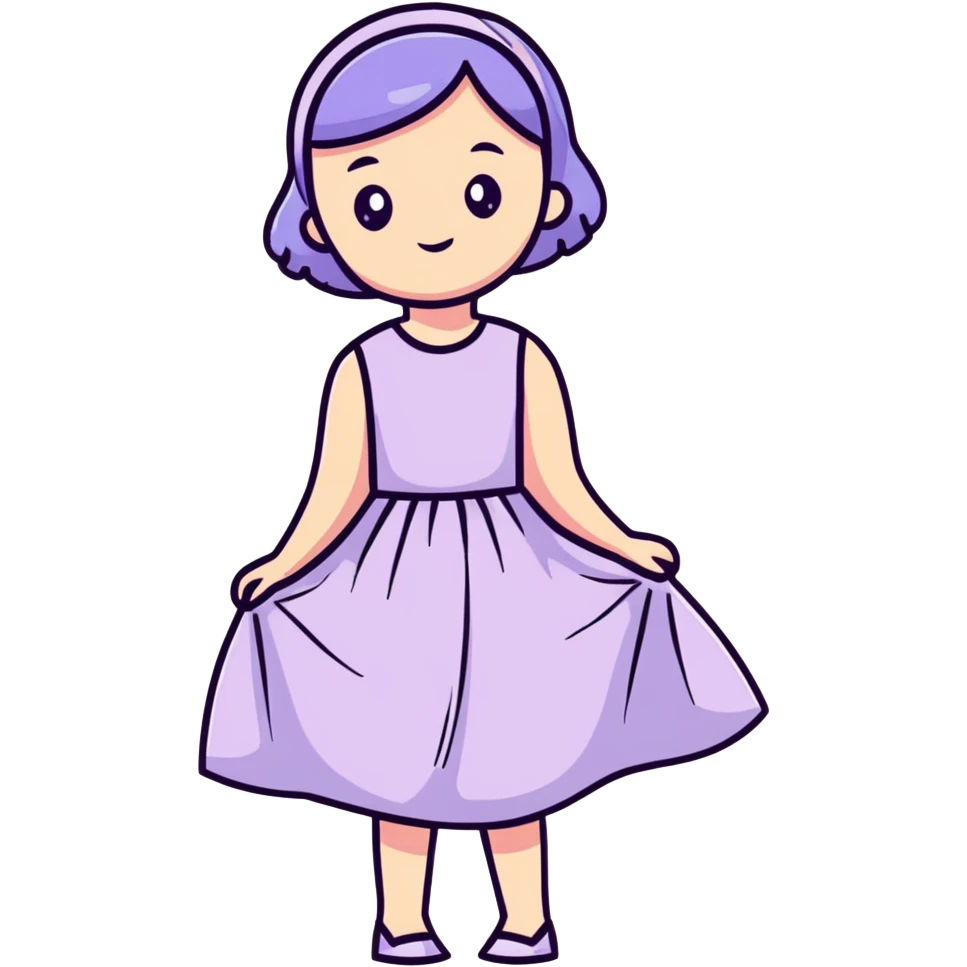 very pale almost white lavender rosy dress emoji