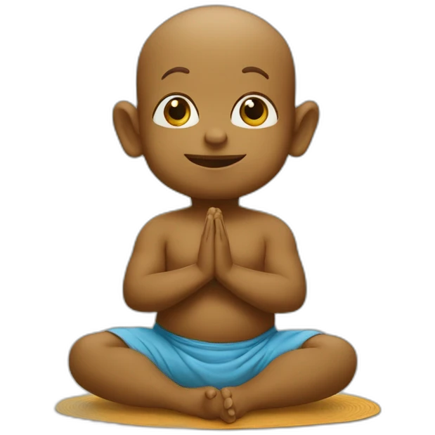 Bébé yodas qui fait du yoga et qui mange de la chakhchoukha emoji