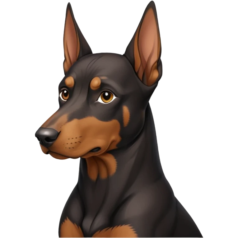 Dobermann no cropped ears emoji