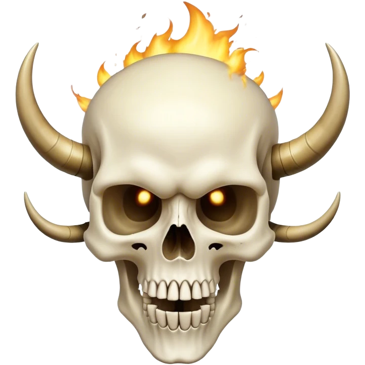 Skull Got Scared and Boom Horn emoji