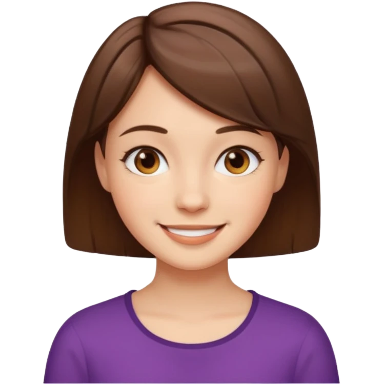 girl with short brown hair emoji