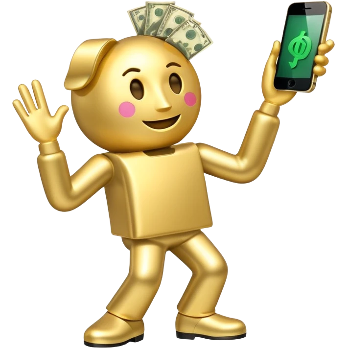 iPhone dancing with money sign emoji