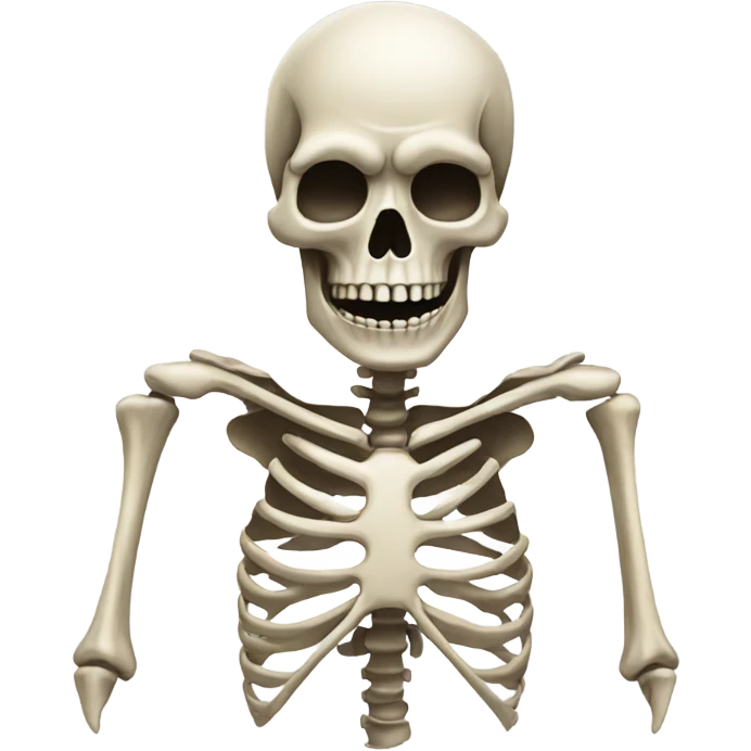 Skeleton with a grill  emoji