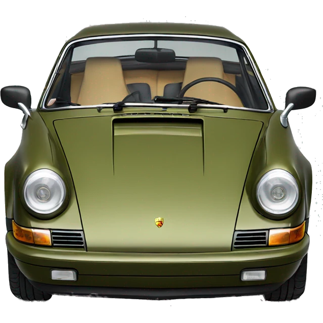 Olive green Porsche 911 emoji