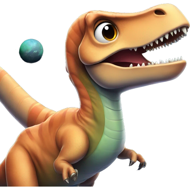 Dinosaur in space emoji