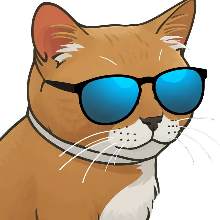 Cat with sunglasses emoji
