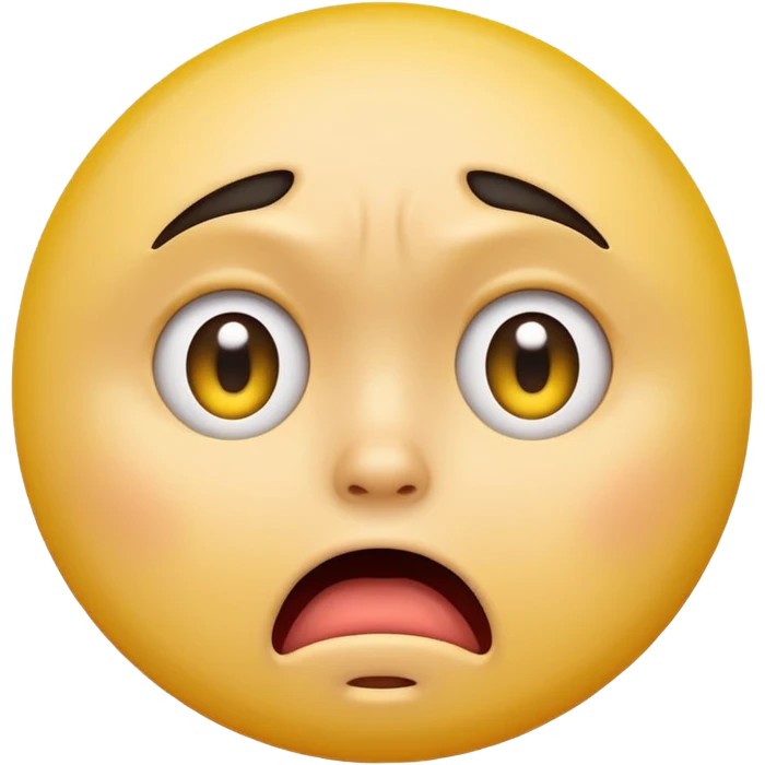 Can you make a shocked face that kinda looks disgusted  make it one of the yellow ones that are circular like this 😞 emoji