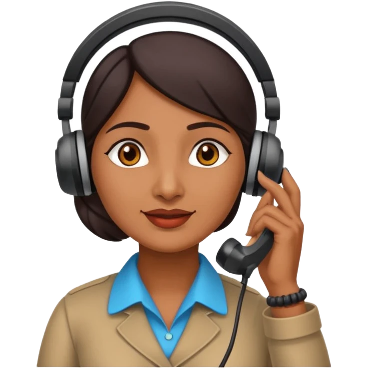 generate an indian aunty talking on the call emoji