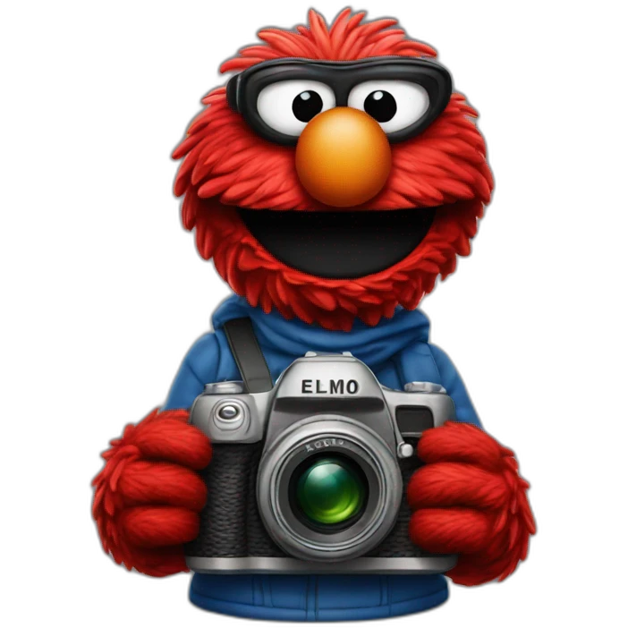elmo with camera emoji