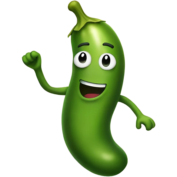 dancing pickle emoji