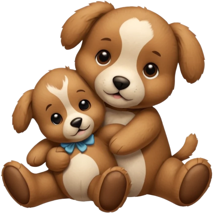 Puppy + teddy bear emoji
