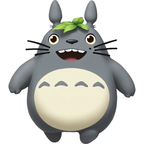 totoro side runing emoji