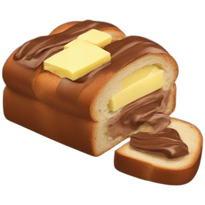 Nutella Brot mit Butter emoji