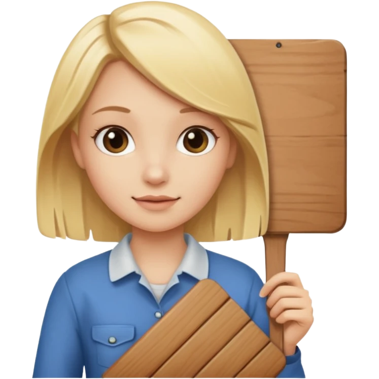 Blonde girl with clapboard emoji