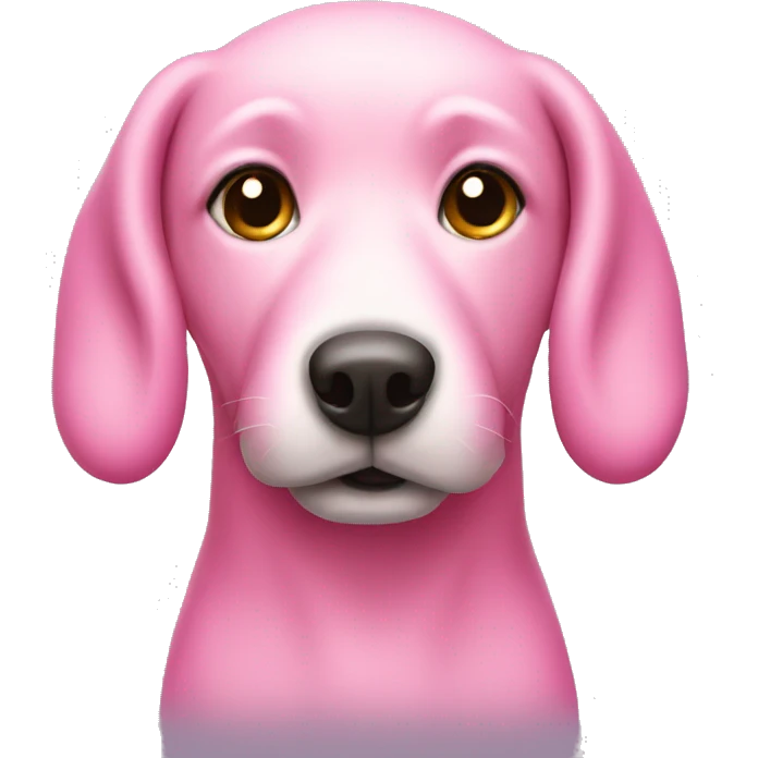 Pink dog emoji