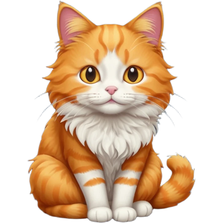orange cat without eyes  emoji