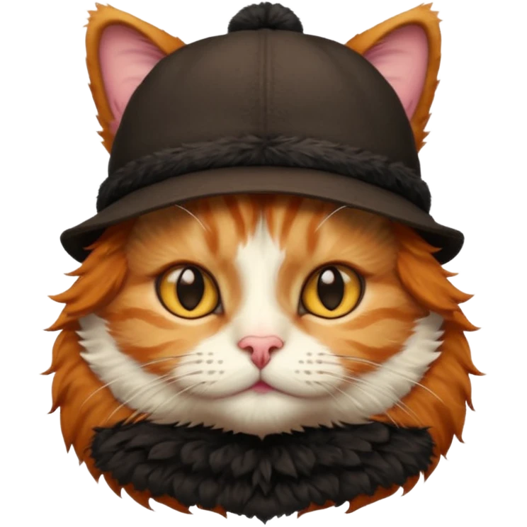 Cat farting with a hat on  emoji