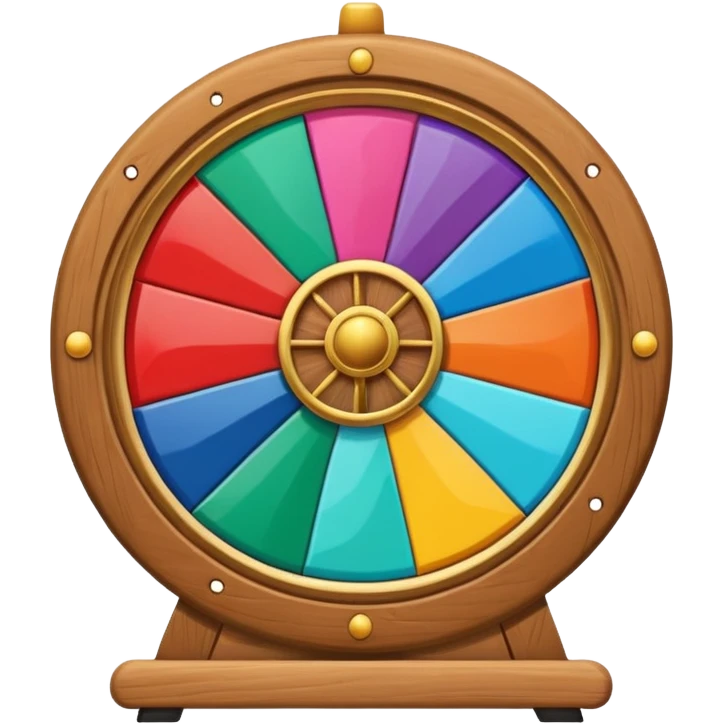 una ruota della fortuna emoji