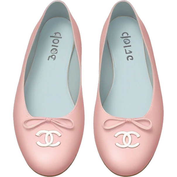 Pastel pink chanel flats emoji