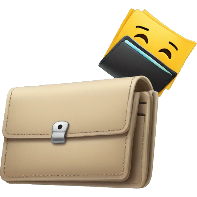 empy wallet with escaping bug emoji