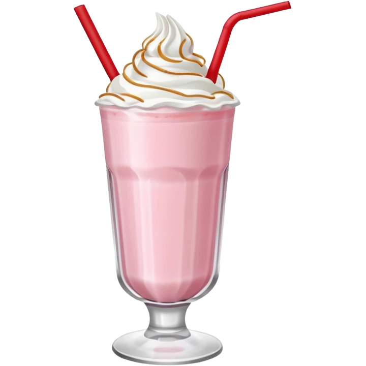 Strawberry milkshake emoji