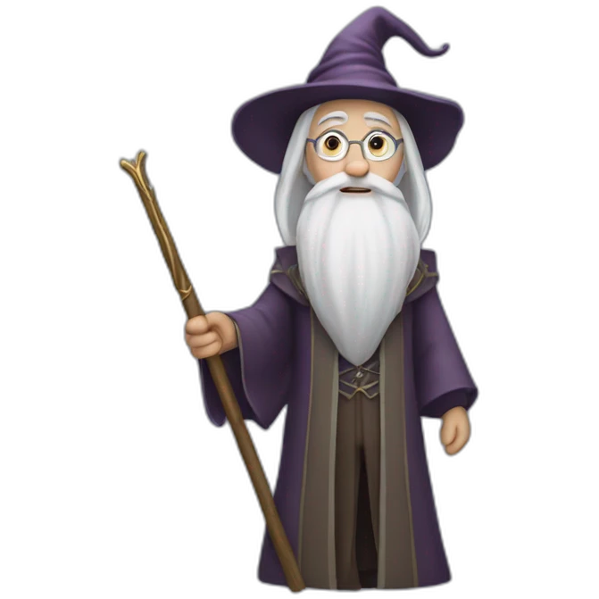 Dumbledore holding wand emoji